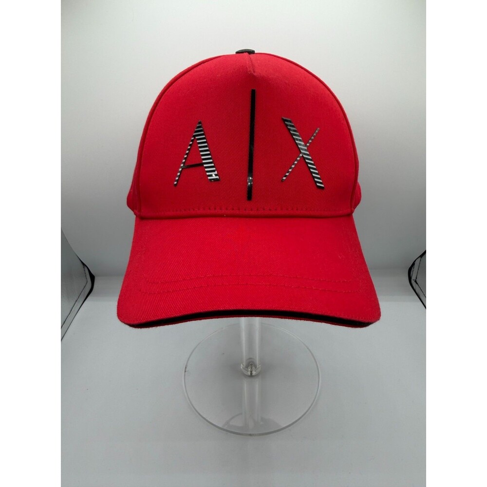 Armani Exchange Red Baseball Cap Adjustable Men's One Size Classic